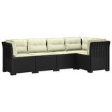 vidaXL 5-Zits Tuinbank Rattanlook PP Antraciet