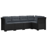vidaXL 5-Zits Tuinbank Rattanlook PP Antraciet