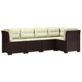 vidaXL 5-Zits Tuinbank Rattanlook PP Antraciet
