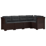 vidaXL 5-Zits Tuinbank Rattanlook PP Antraciet