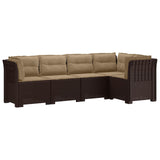 vidaXL 5-Zits Tuinbank Rattanlook PP Antraciet