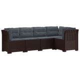 vidaXL 5-Zits Tuinbank Rattanlook PP Antraciet