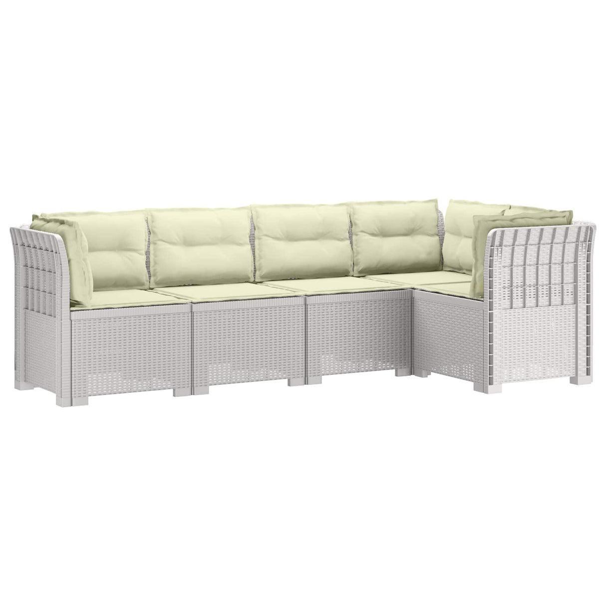 vidaXL 5-Zits Tuinbank Rattanlook PP Antraciet