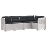 vidaXL 5-Zits Tuinbank Rattanlook PP Antraciet
