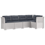 vidaXL 5-Zits Tuinbank Rattanlook PP Antraciet