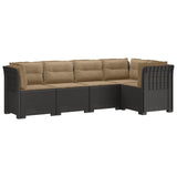 vidaXL 5-Zits Tuinbank Rattanlook PP Antraciet