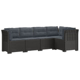 vidaXL 5-Zits Tuinbank Rattanlook PP Antraciet