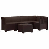 vidaXL 5-Zits Tuinbank Rattanlook PP Antraciet