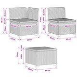 vidaXL 5-Zits Tuinbank Rattanlook PP Antraciet
