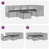 vidaXL 5-Zits Tuinbank Rattanlook PP Antraciet