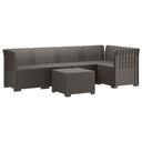 vidaXL 5-Zits Tuinbank Rattanlook PP Antraciet