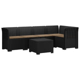 vidaXL 5-Zits Tuinbank Rattanlook PP Antraciet