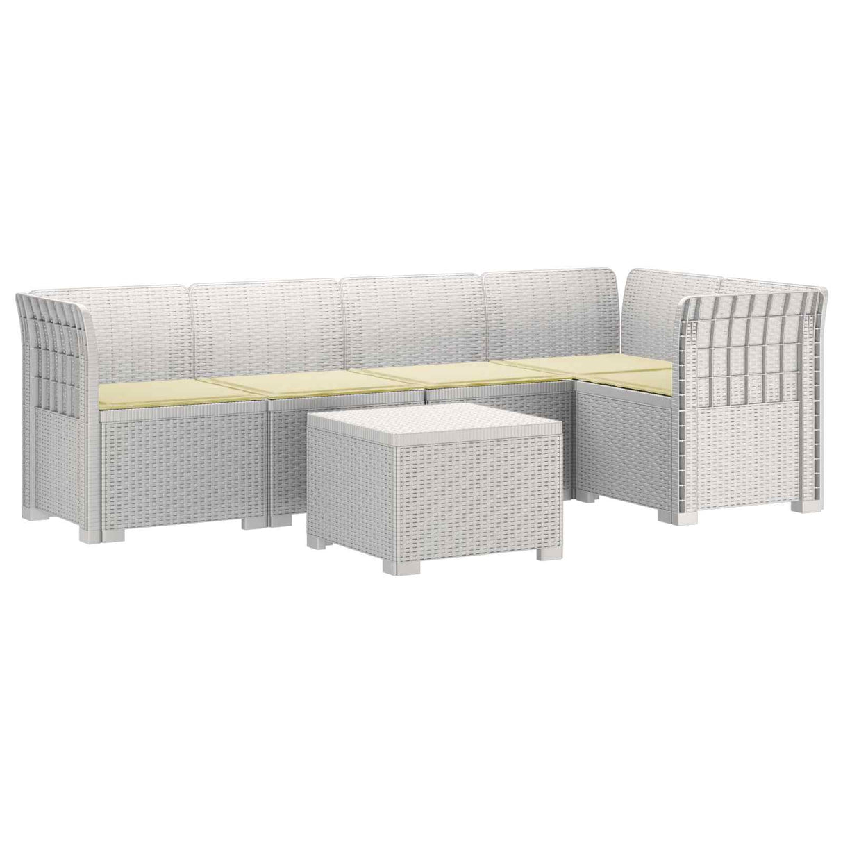 vidaXL 5-Zits Tuinbank Rattanlook PP Antraciet