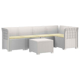 vidaXL 5-Zits Tuinbank Rattanlook PP Antraciet