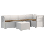 vidaXL 5-Zits Tuinbank Rattanlook PP Antraciet