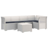 vidaXL 5-Zits Tuinbank Rattanlook PP Antraciet