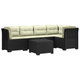 vidaXL 5-Zits Tuinbank Rattanlook PP Antraciet