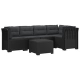 vidaXL 5-Zits Tuinbank Rattanlook PP Antraciet