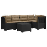 vidaXL 5-Zits Tuinbank Rattanlook PP Antraciet