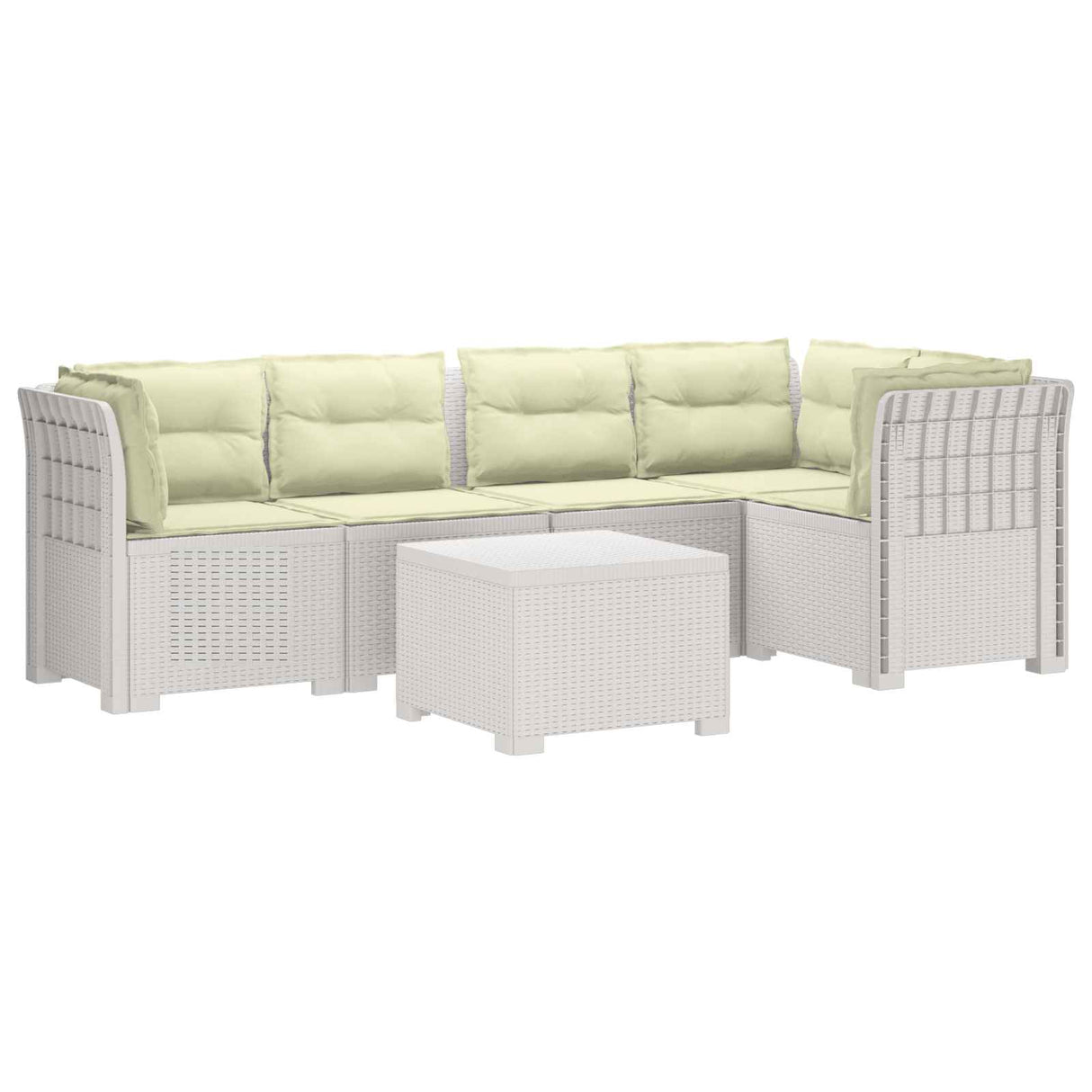 vidaXL 5-Zits Tuinbank Rattanlook PP Antraciet