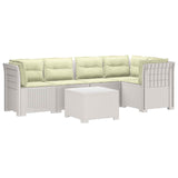 vidaXL 5-Zits Tuinbank Rattanlook PP Antraciet