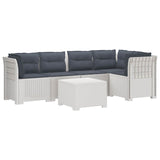 vidaXL 5-Zits Tuinbank Rattanlook PP Antraciet