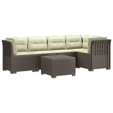 vidaXL 5-Zits Tuinbank Rattanlook PP Antraciet