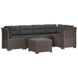 vidaXL 5-Zits Tuinbank Rattanlook PP Antraciet