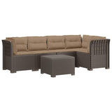 vidaXL 5-Zits Tuinbank Rattanlook PP Antraciet