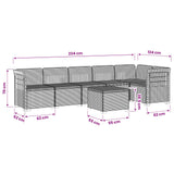 vidaXL 6-Zits Tuinbank Rattan uitstraling PP Antraciet