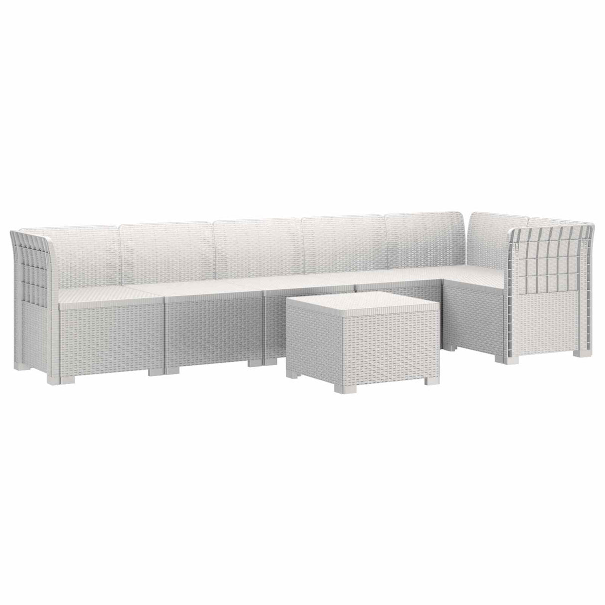 vidaXL 6-Zits Tuinbank Rattan uitstraling PP Antraciet