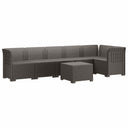 vidaXL 6-Zits Tuinbank Rattan uitstraling PP Antraciet