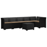 vidaXL 6-Zits Tuinbank Rattan uitstraling PP Antraciet