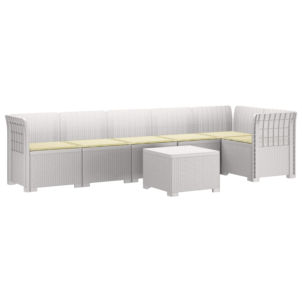 vidaXL 6-Zits Tuinbank Rattan uitstraling PP Antraciet