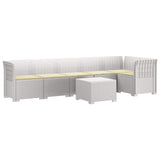 vidaXL 6-Zits Tuinbank Rattan uitstraling PP Antraciet