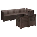 vidaXL 7-Zits Tuinbank Rattan Look PP Antraciet