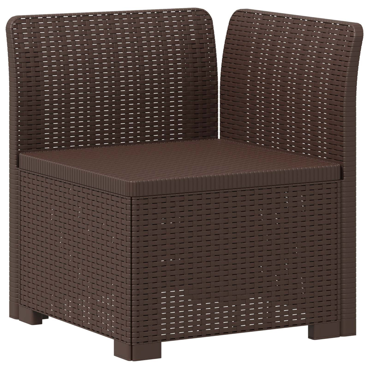 vidaXL 7-Zits Tuinbank Rattan Look PP Antraciet