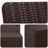 vidaXL 7-Zits Tuinbank Rattan Look PP Antraciet