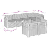 vidaXL 7-Zits Tuinbank Rattan Look PP Antraciet