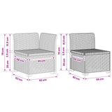 vidaXL 7-Zits Tuinbank Rattan Look PP Antraciet