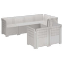vidaXL 7-Zits Tuinbank Rattan Look PP Antraciet