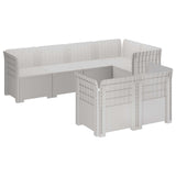 vidaXL 7-Zits Tuinbank Rattan Look PP Antraciet