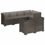 vidaXL 7-Zits Tuinbank Rattan Look PP Antraciet