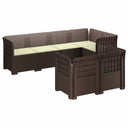 vidaXL 7-Zits Tuinbank Rattan Look PP Antraciet