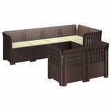 vidaXL 7-Zits Tuinbank Rattan Look PP Antraciet