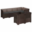 vidaXL 7-Zits Tuinbank Rattan Look PP Antraciet