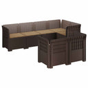 vidaXL 7-Zits Tuinbank Rattan Look PP Antraciet