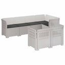vidaXL 7-Zits Tuinbank Rattan Look PP Antraciet