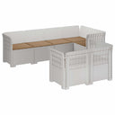 vidaXL 7-Zits Tuinbank Rattan Look PP Antraciet