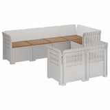 vidaXL 7-Zits Tuinbank Rattan Look PP Antraciet